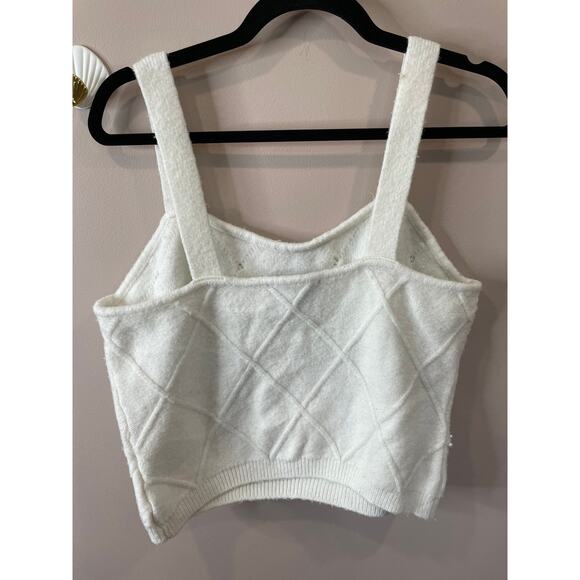 Broadway 38 Wool Blend Embellished Crop Top Size Large - Picture 6 of 6